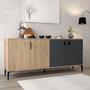 Hanah Home Neva 4001 Consola Roble Zafiro y Antracita